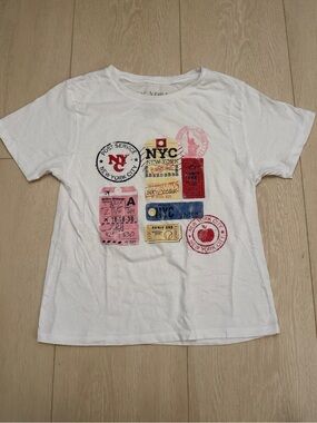 ✨Moonrise Kids White NYC Badge Graphic Tee